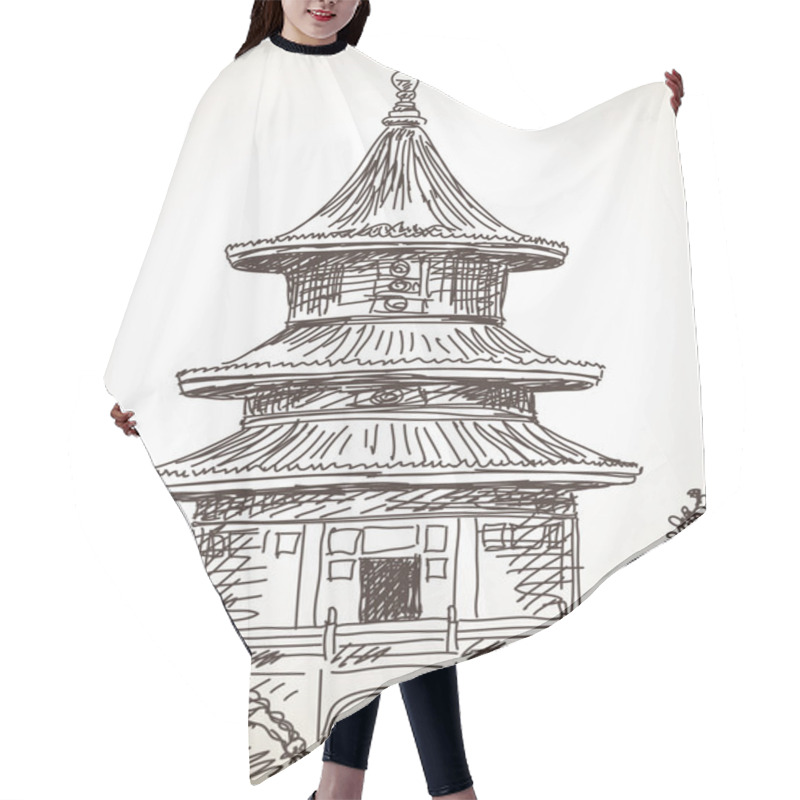 Personality  Chinese Style Temple Hair Cutting Cape