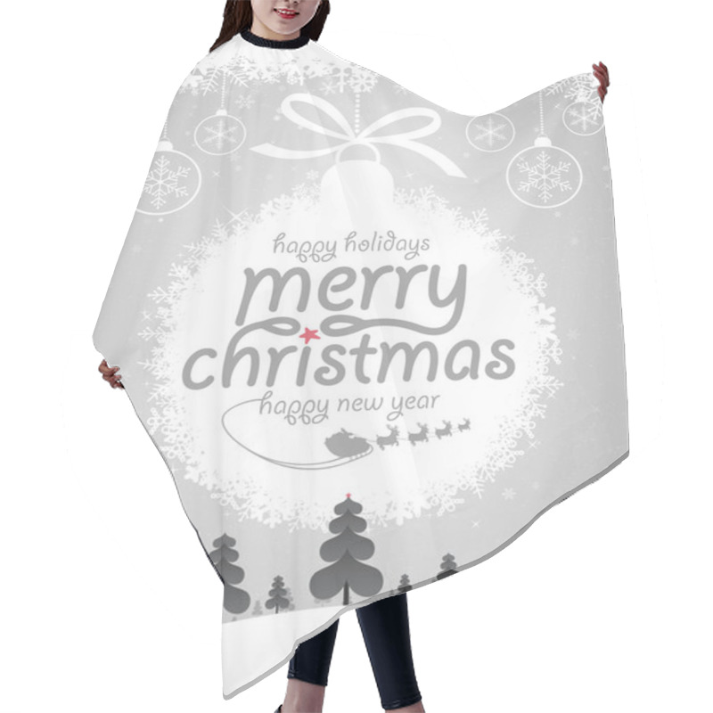 Personality  Merry Christmas Hair Cutting Cape