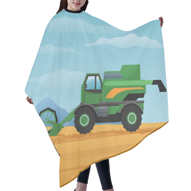 Personality  Truck Machine And Farm Lifestyle Design Hair Cutting Cape