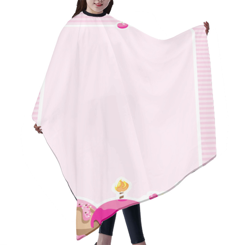 Personality  Cupcake Girls Invite/Menu Hair Cutting Cape