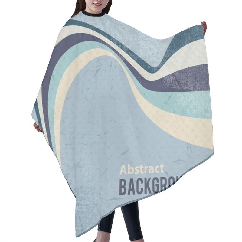 Personality  Abstract Retro Background With Stripes Hair Cutting Cape