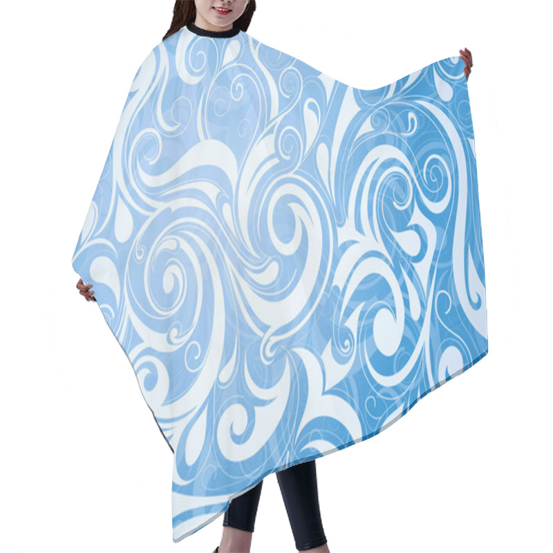 Personality  Artistic Liquid Swirls Hair Cutting Cape