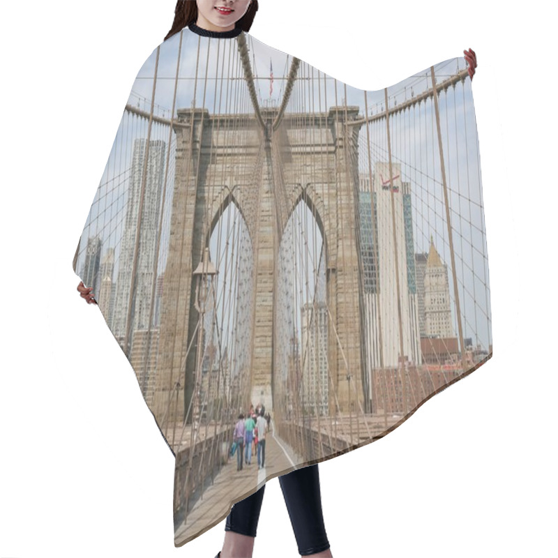 Personality  Brooklyn Bridge Tower And Manhattan Skyscrapers Hair Cutting Cape