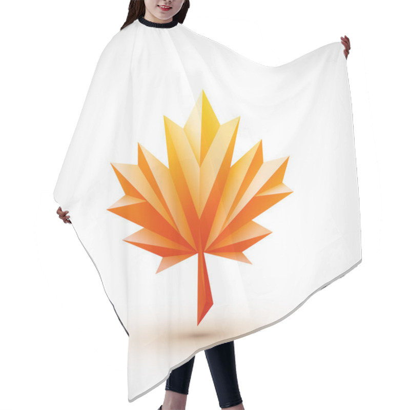 Personality  Conceptual Polygonal Maple Leaf. Hair Cutting Cape