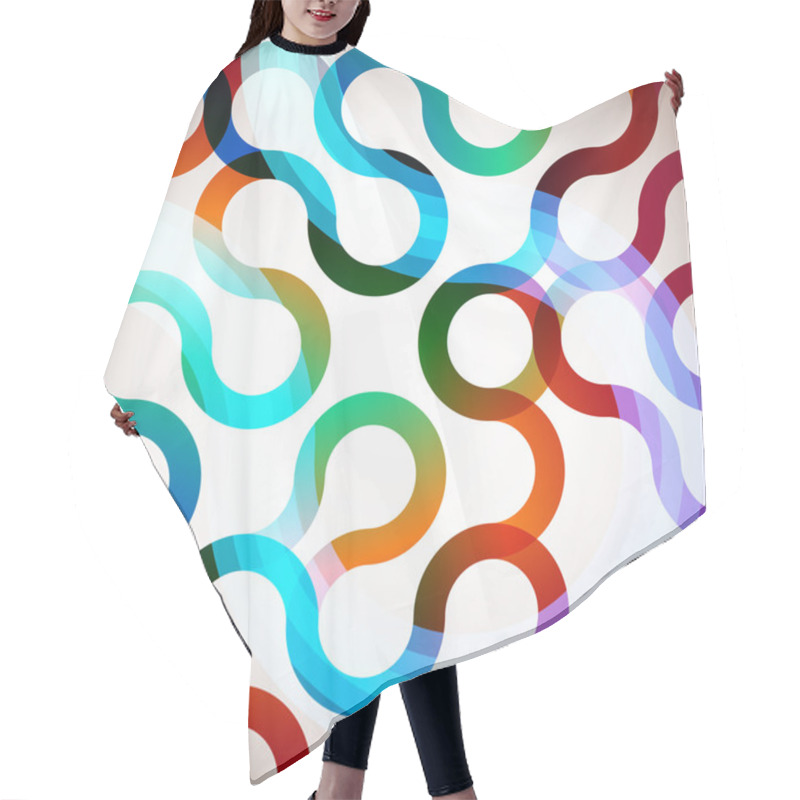 Personality  Circles Background Hair Cutting Cape