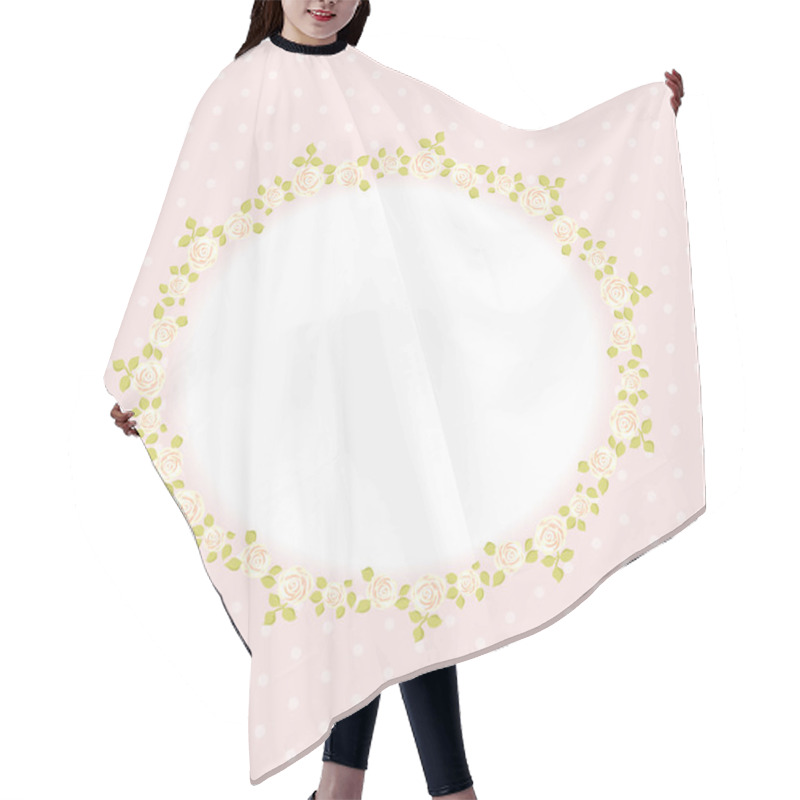 Personality  Floral Frame With Roses Hair Cutting Cape