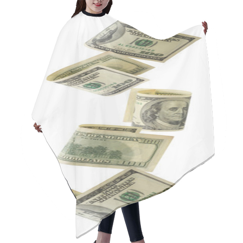 Personality  Cascading US Dollars Hair Cutting Cape