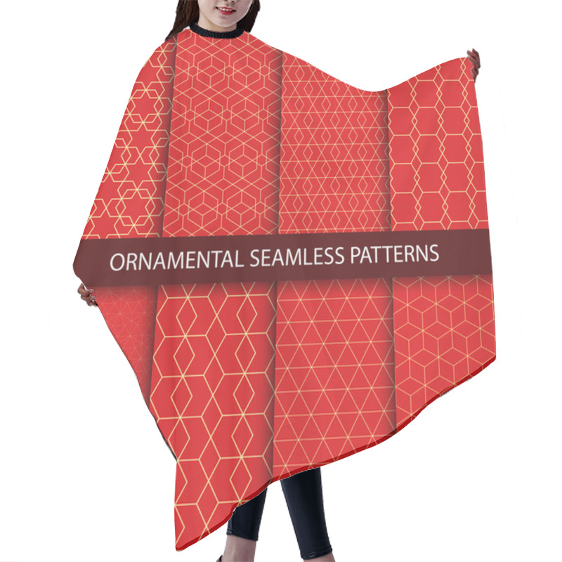 Personality  Collection Of Luxury Seamless Ornamental Patterns. Hair Cutting Cape