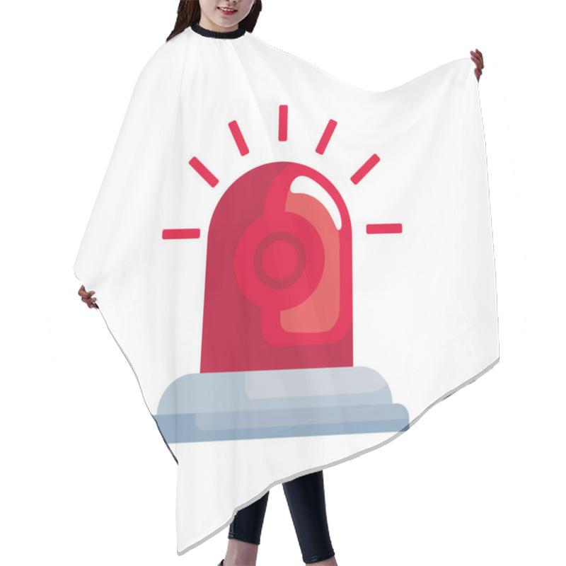 Personality  Security Siren Alert Icon Isolated Hair Cutting Cape