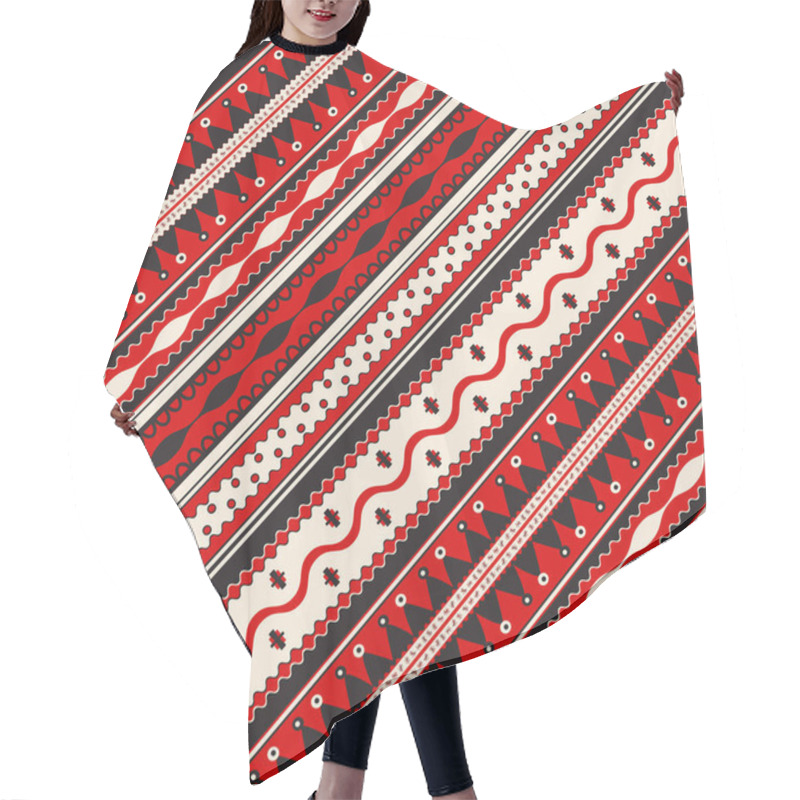 Personality  Romanian Vector Pattern Inspired From Traditional Embroidery Hair Cutting Cape