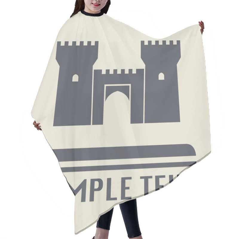 Personality  Castle icon or sign hair cutting cape