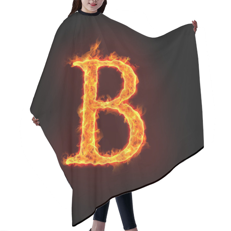 Personality  Fire Alphabets, B Hair Cutting Cape