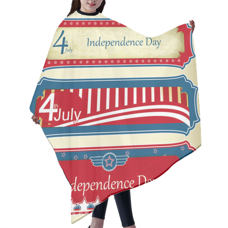 Personality  USA Independence Day Signs Hair Cutting Cape