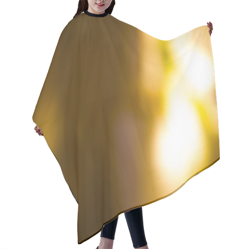 Personality  Golden Overlay Background Of Lights With Bokeh Hair Cutting Cape