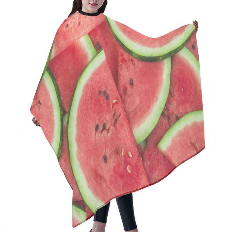 Personality  Background Of Fresh Ripe Watermelon Slices Hair Cutting Cape