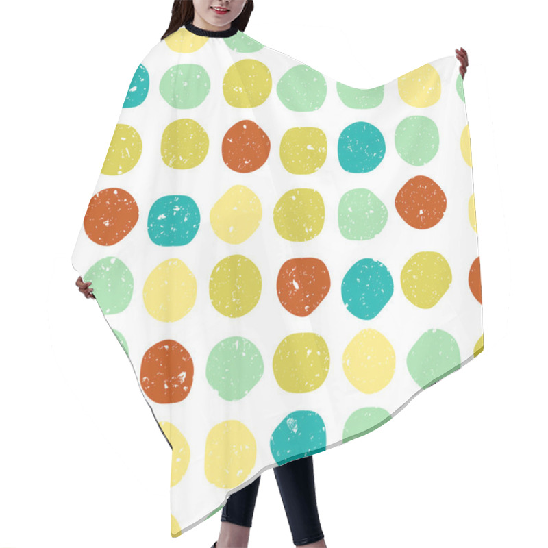 Personality  Seamless Circles Pattern Hair Cutting Cape