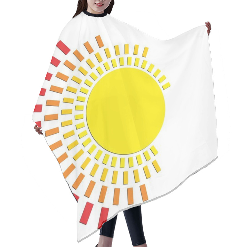 Personality  Abstract Logo Of Sun.  Hair Cutting Cape