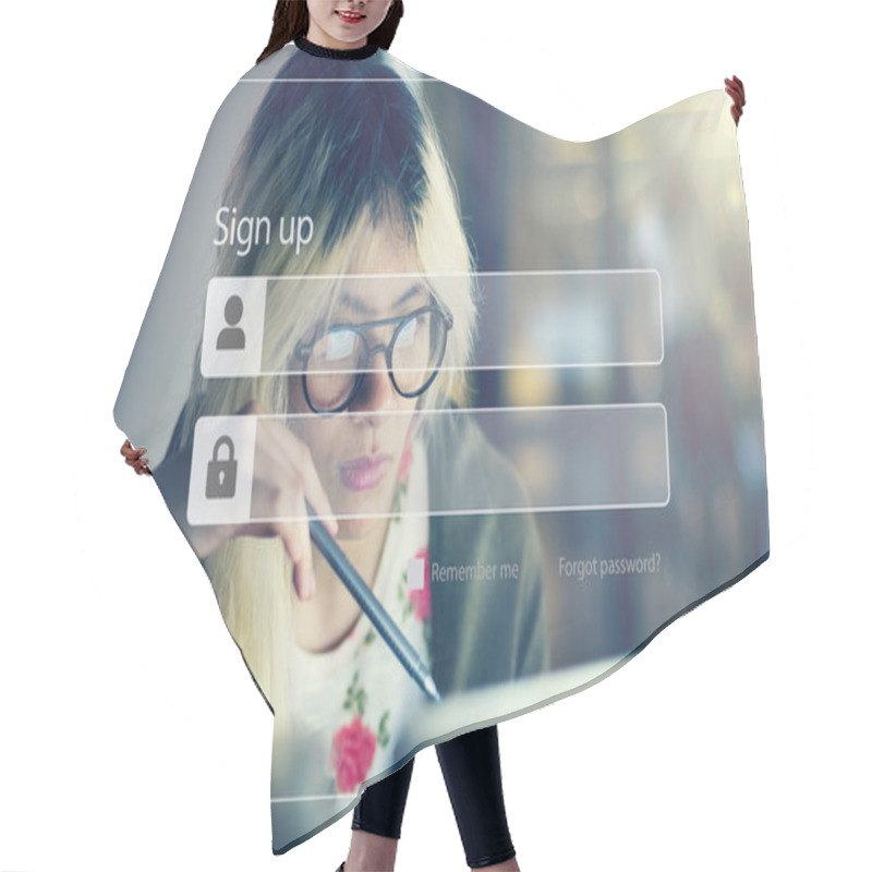 Personality  Privacy Security Concept Hair Cutting Cape