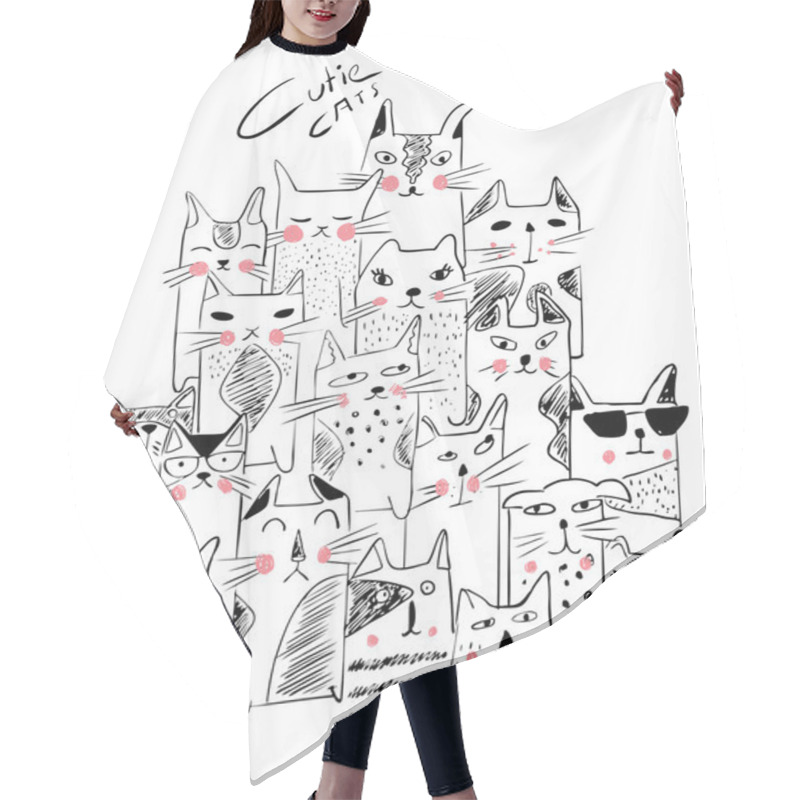 Personality  Set Different Cats Hair Cutting Cape