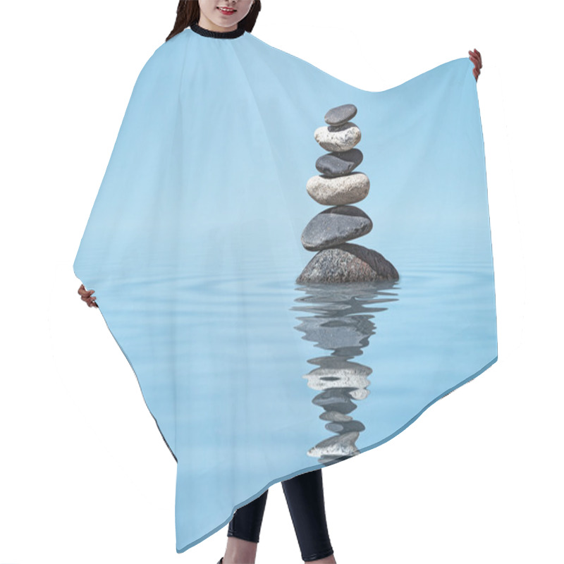 Personality  Zen Balanced Stones Stack Hair Cutting Cape