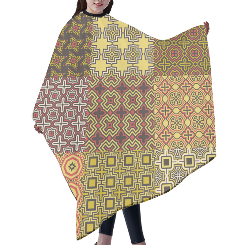 Personality  Graphical Seamless Patterns Hair Cutting Cape