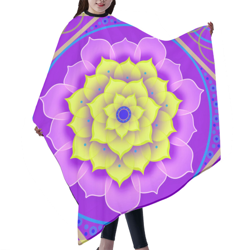 Personality  Floral Mandala In Shades Of Purple Hair Cutting Cape