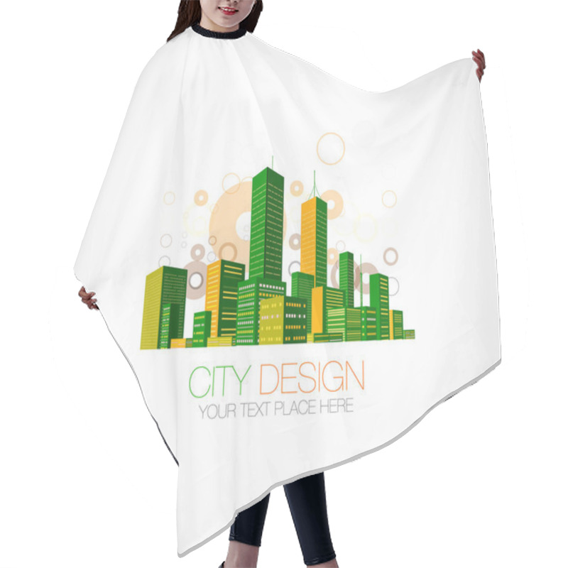 Personality  City Background Hair Cutting Cape