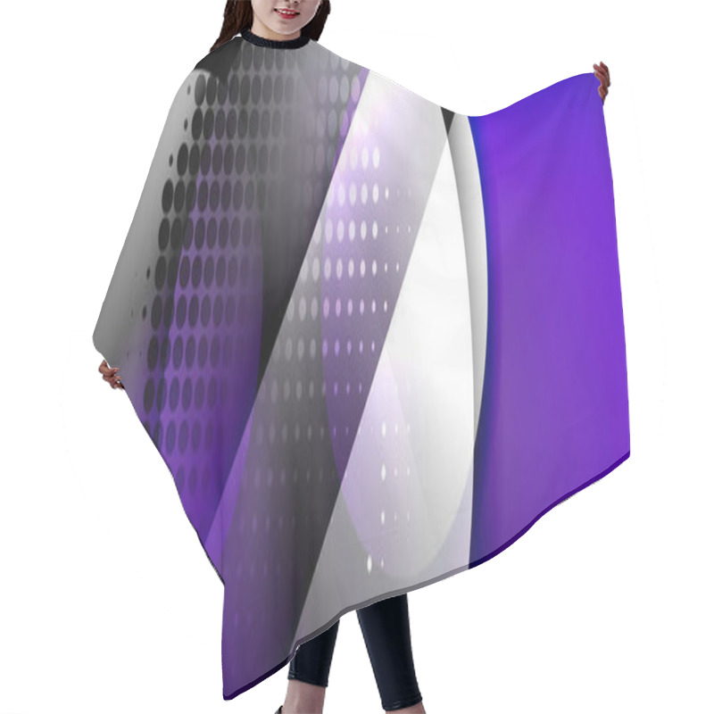 Personality  Dynamic Trendy Geometrical Abstract Background. Circles, Round Shapes 3d Shadow Effects And Fluid Gradients. Modern Overlapping Round Forms Hair Cutting Cape