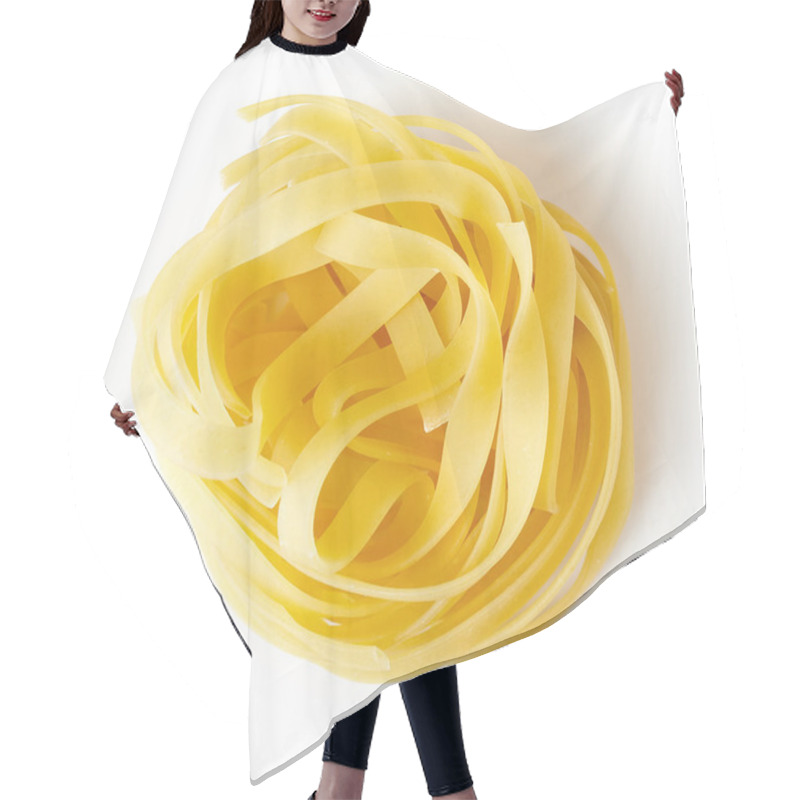 Personality  Pasta Nest Isolated On White, From Above Hair Cutting Cape