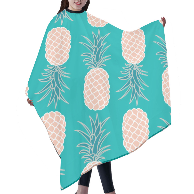 Personality  Pineapple Seamless Pattern Hair Cutting Cape