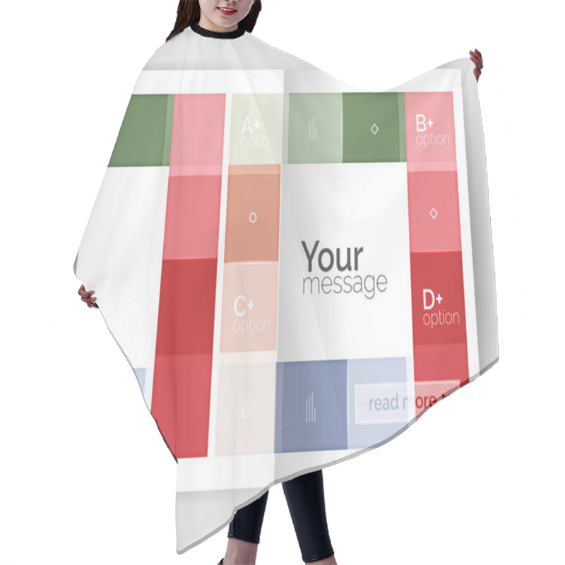 Personality  Squares And Rectangles A4 Brochure Template Hair Cutting Cape