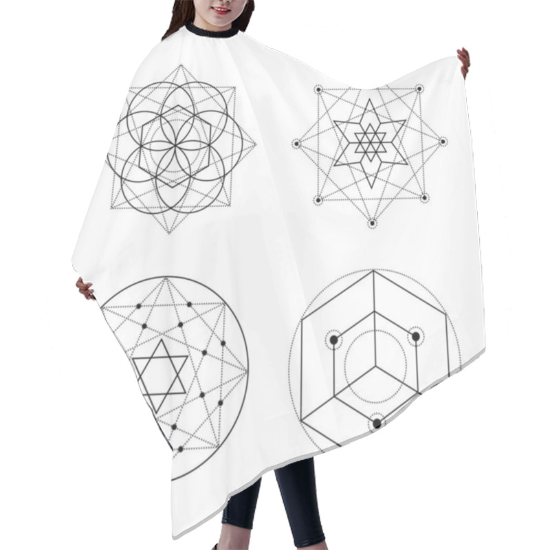 Personality  Sacred Geometry Set Hair Cutting Cape