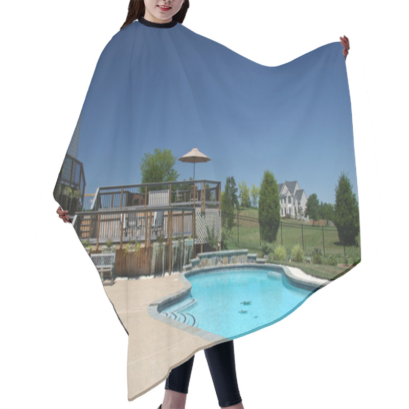 Personality  Backyard Pool 1 Hair Cutting Cape