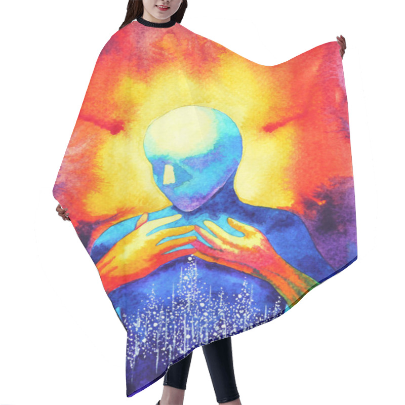 Personality  Human And Spirit Connection Powerful Energy Connect To The Universe Hair Cutting Cape