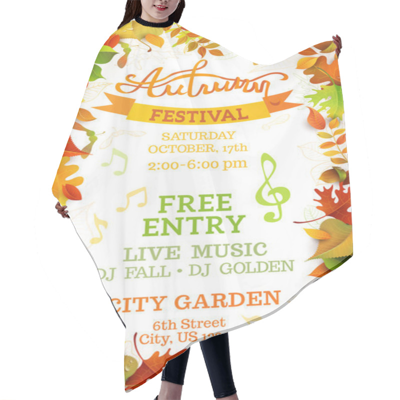 Personality  Fall Festival Template. Hair Cutting Cape