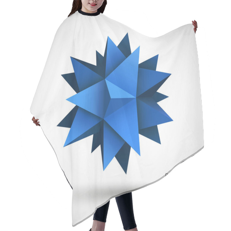 Personality  Abstract Explosion. Vector Polyhedron. Hair Cutting Cape