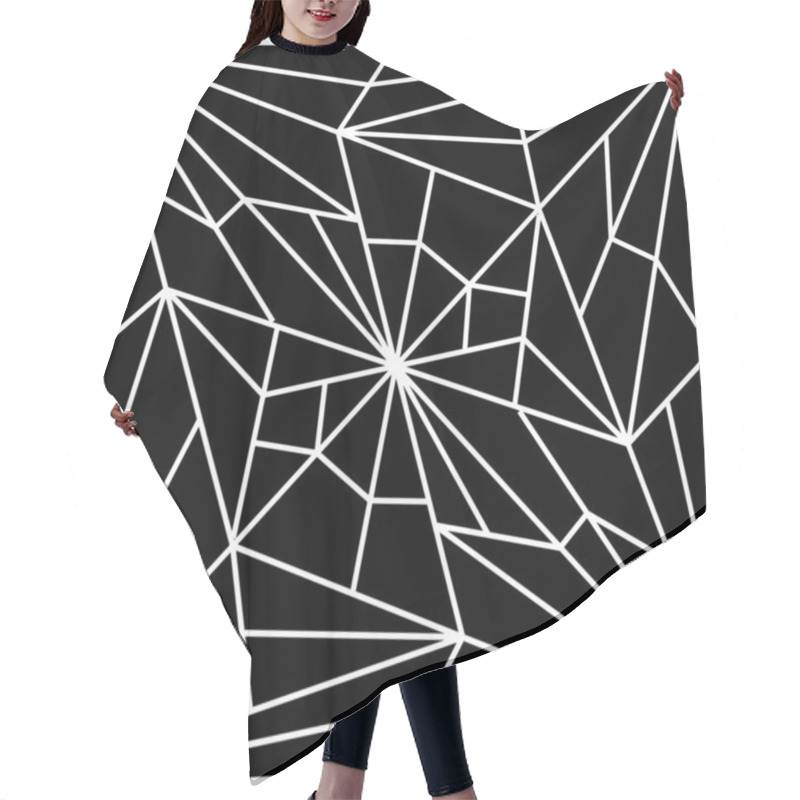 Personality  Abstract Computer Generated Background Illustration Of A Cracked Spider Web Hair Cutting Cape