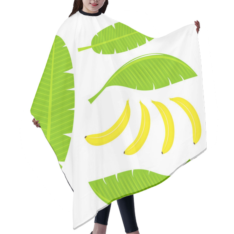 Personality  Banana Leaves Hair Cutting Cape