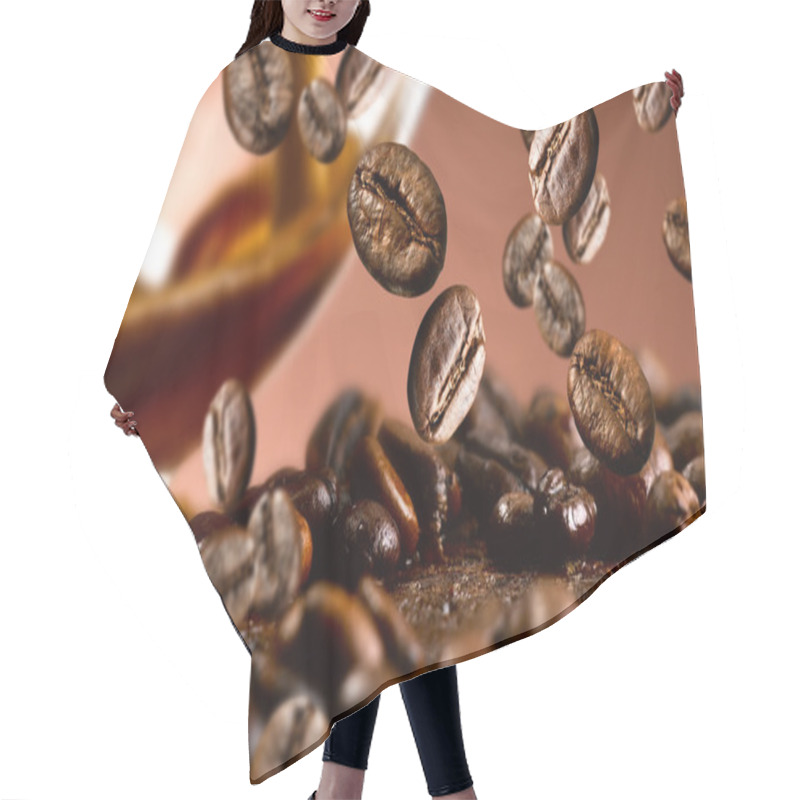 Personality  Flying Coffee Beans Hair Cutting Cape