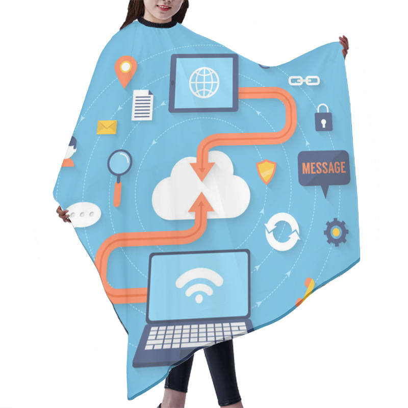 Personality  Cloud Computing Concept Hair Cutting Cape