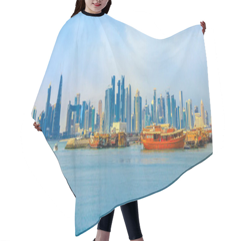 Personality  Doha Skyline And Dhows Hair Cutting Cape