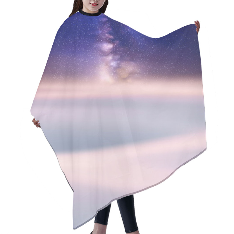 Personality  Clouds And Starry Sky. Natural Background With Fog Waves And Milky Way Hair Cutting Cape