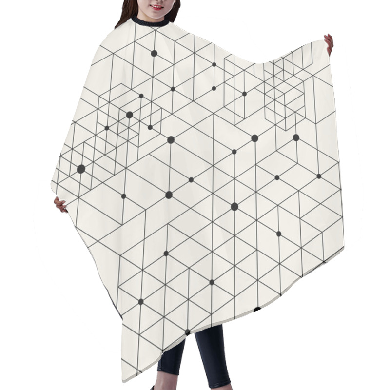 Personality  Seamless Pattern With Geometric Tiles Hair Cutting Cape