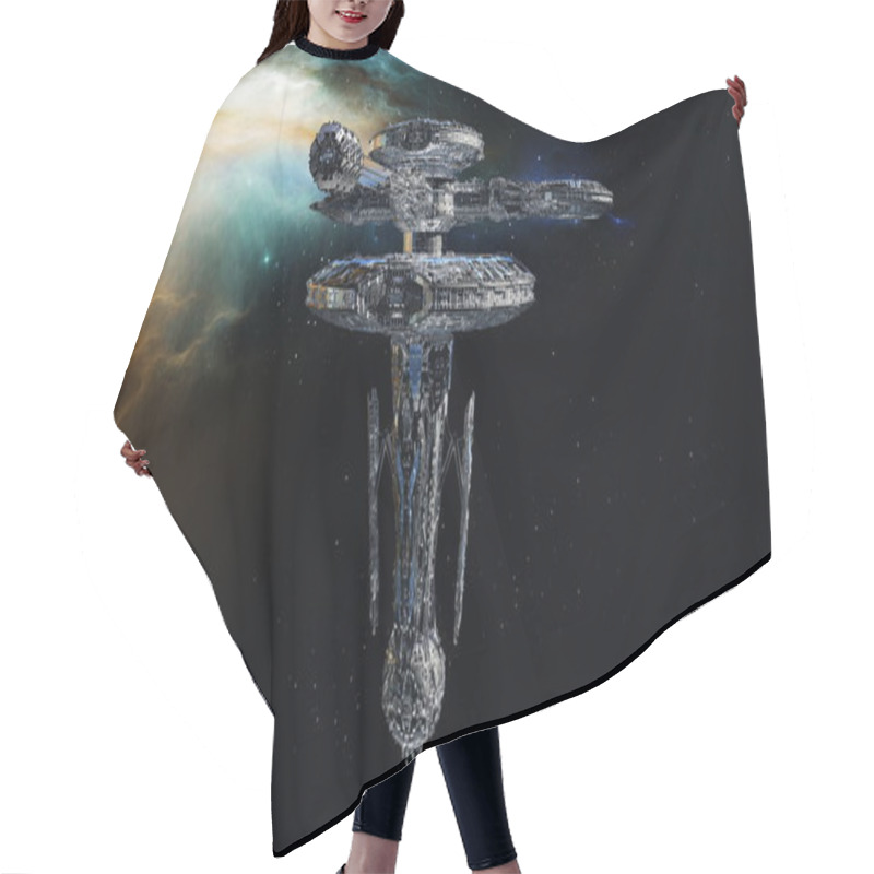 Personality  Space Ship Hair Cutting Cape