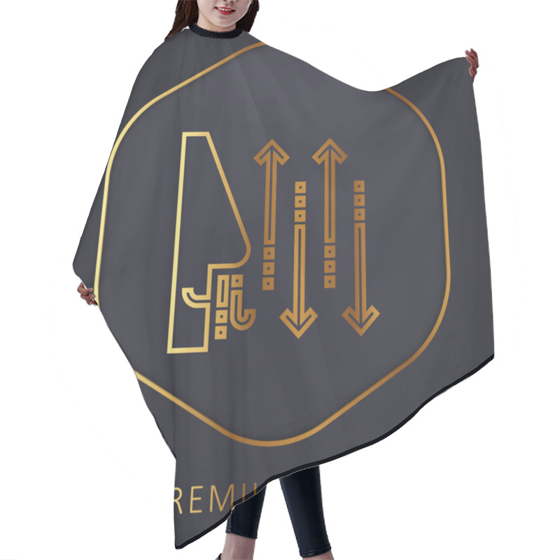 Personality  Breathing Golden Line Premium Logo Or Icon Hair Cutting Cape