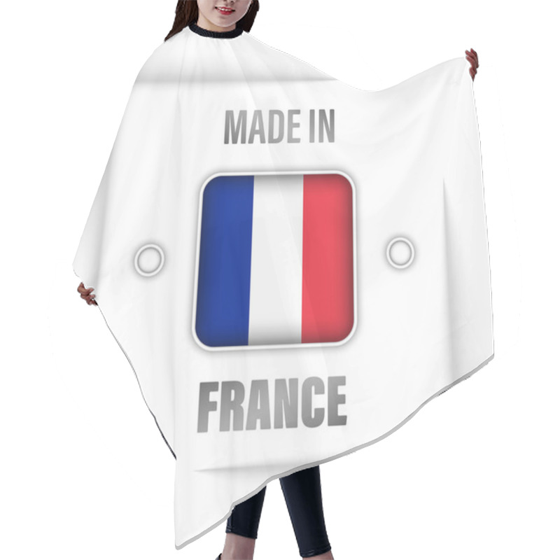 Personality  Made In France Graphic And Label. Element Of Impact For The Use You Want To Make Of It. Hair Cutting Cape