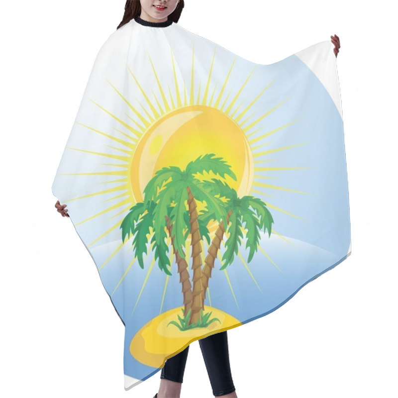 Personality  Vector Tree And The Sun Hair Cutting Cape