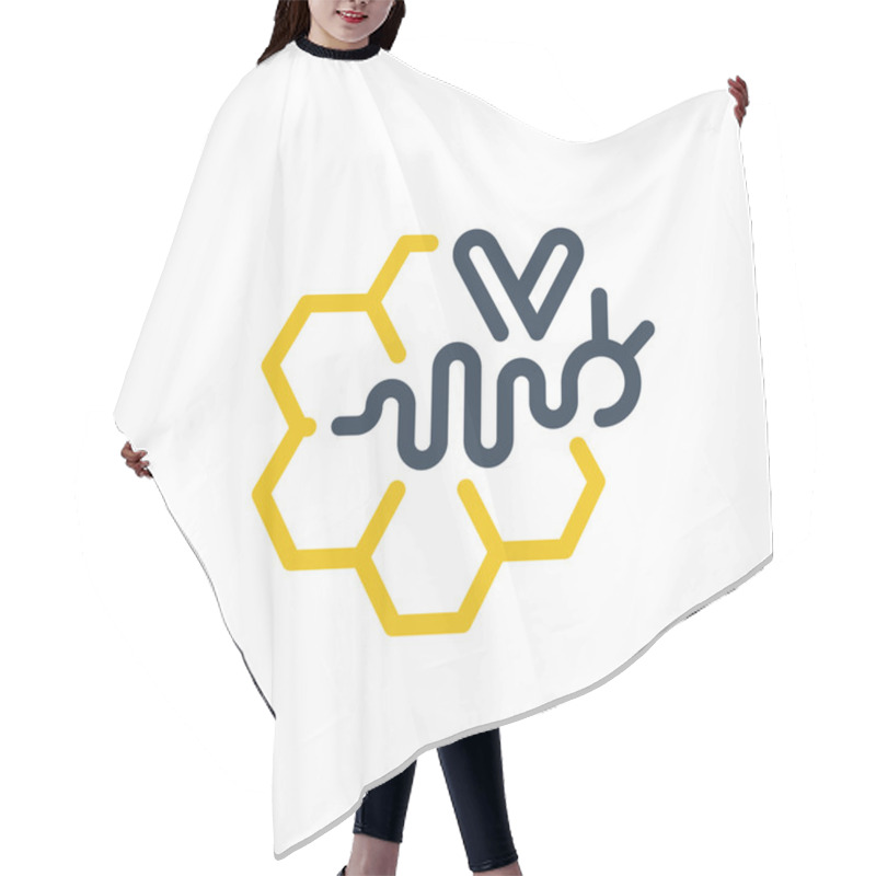 Personality  Honey Bee  Logo. Hair Cutting Cape