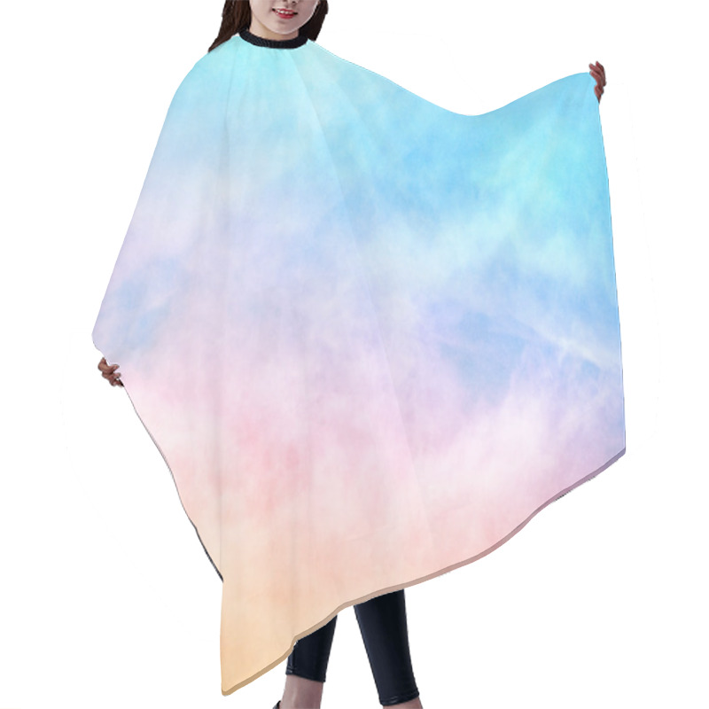 Personality  Textured Rainbow Clouds Hair Cutting Cape