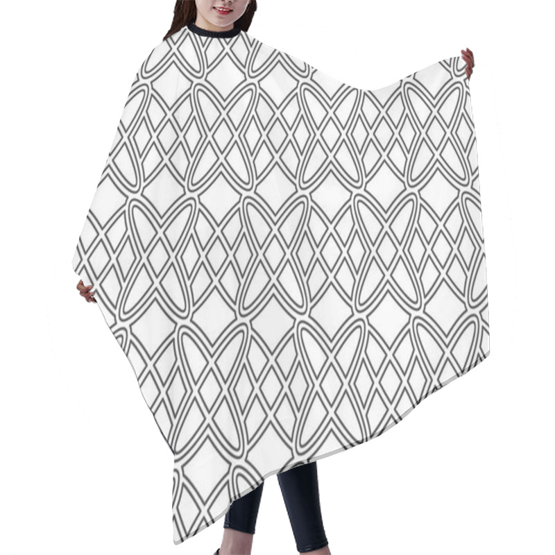 Personality   Geometric Seamless Pattern With Linear Hair Cutting Cape